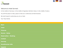 Tablet Screenshot of hotel-sonneck.com